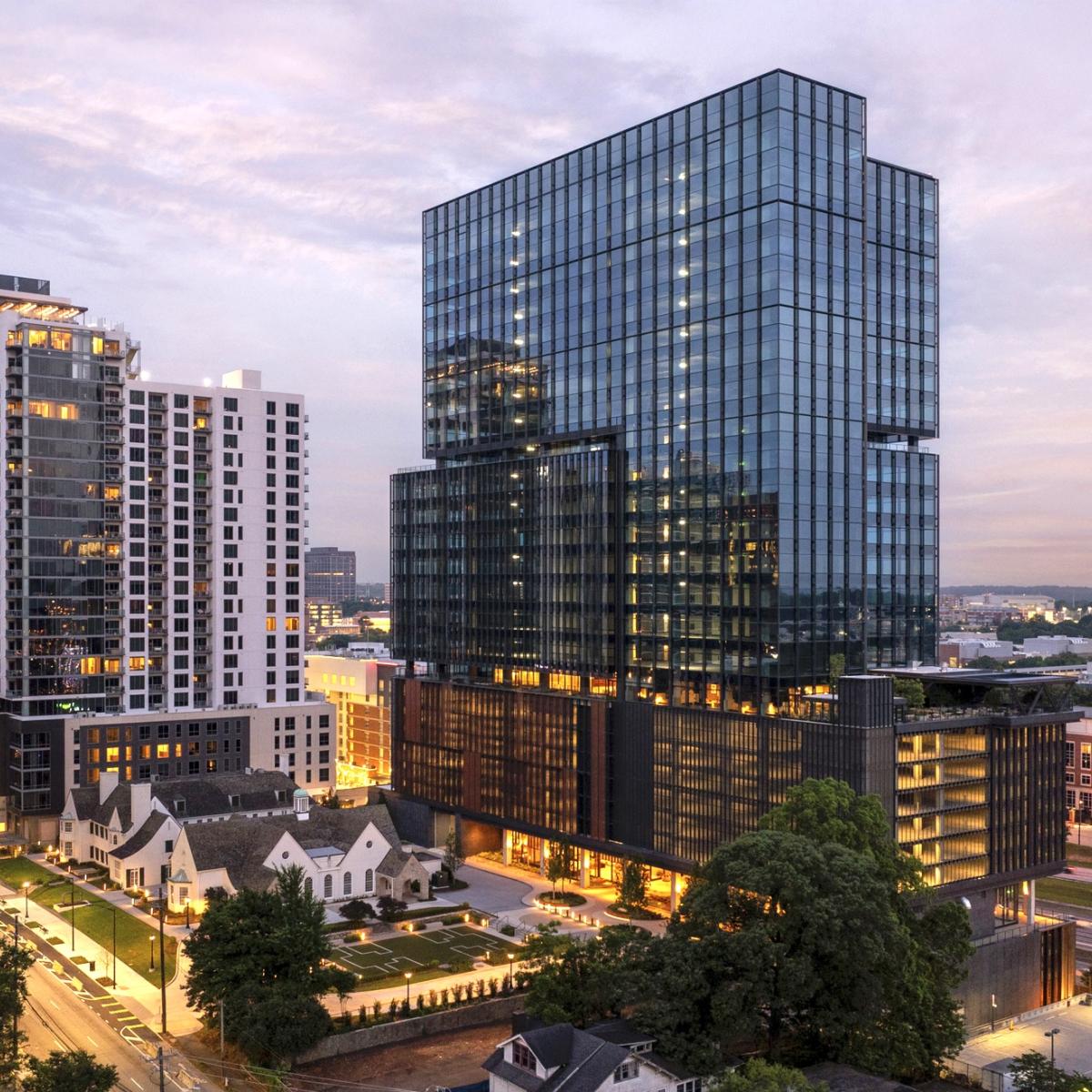 Celestia at dusk, exterior