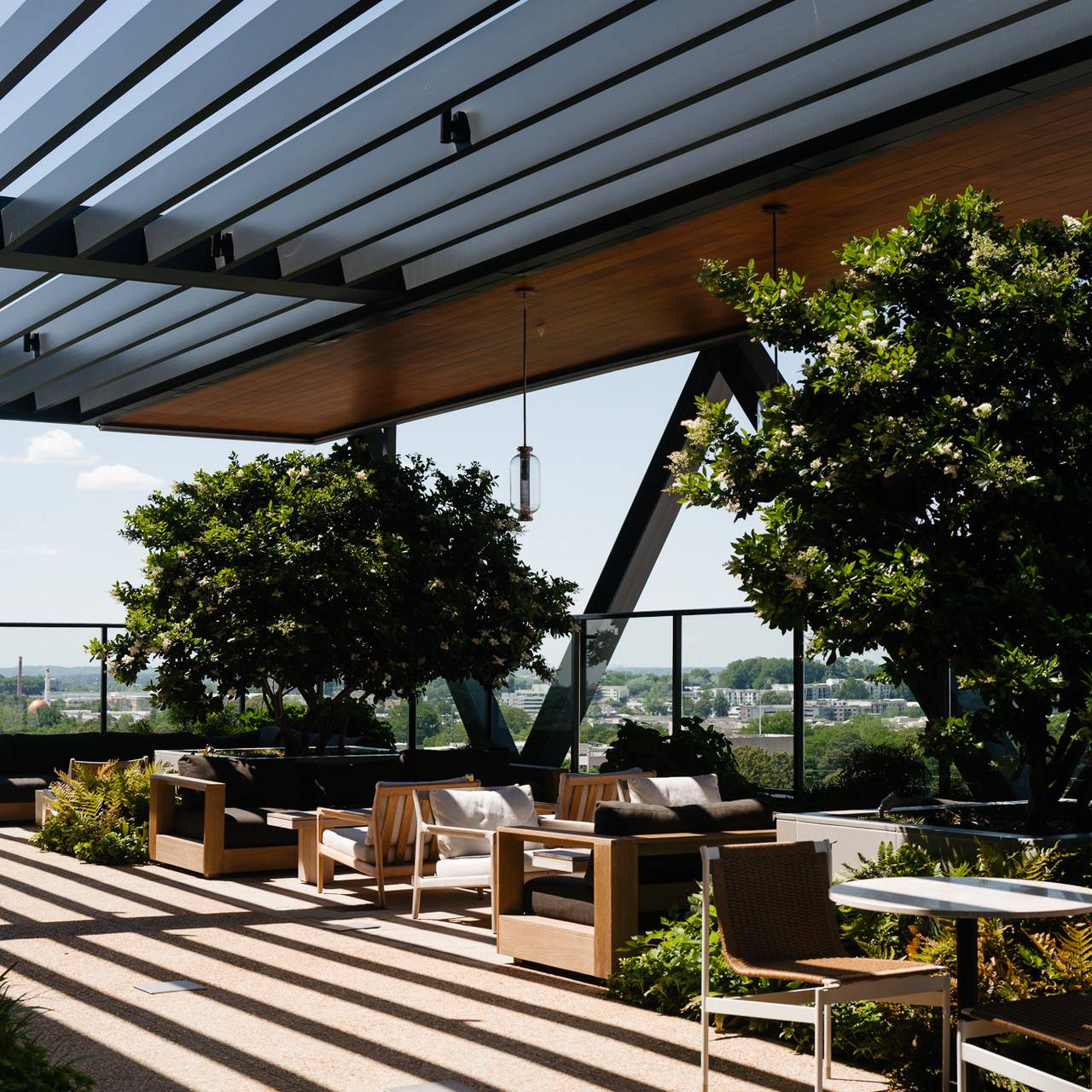 Celestia 8F rooftop patio in daylight
